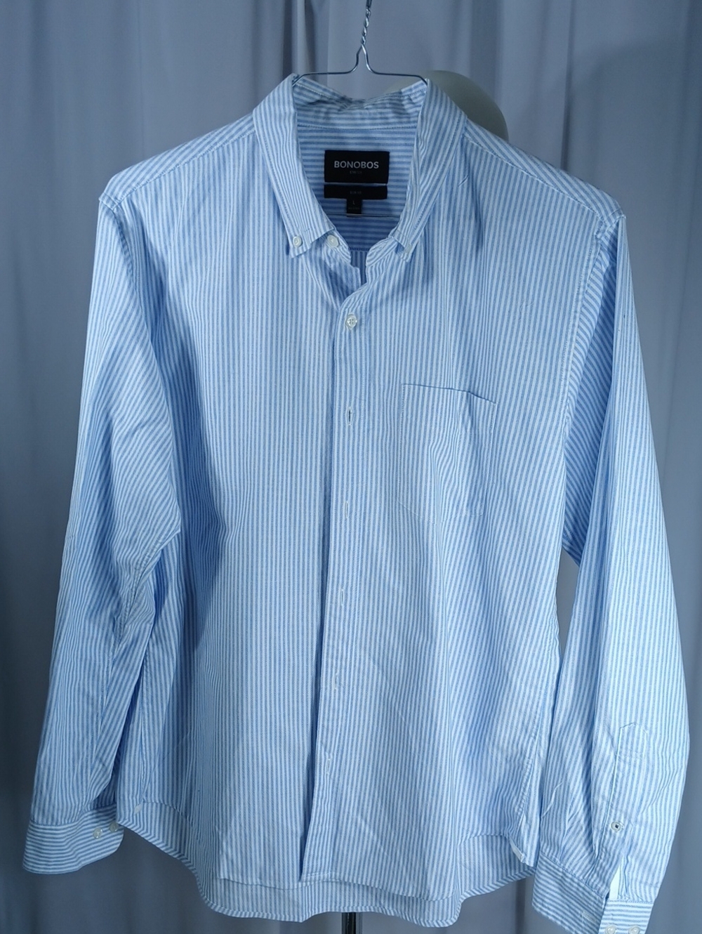 Bonobos Blue and White Pinstripe Button-Down Shirt